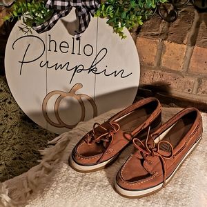 Vtg 90's Leather Bass Top Sider Boat Shoes